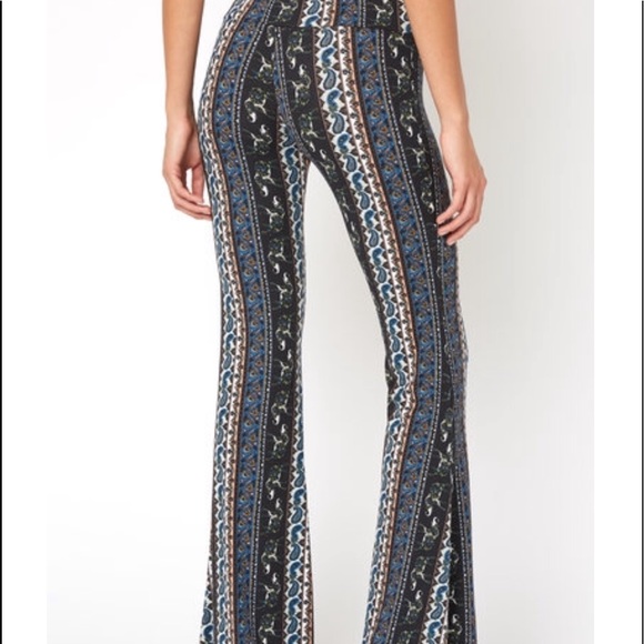 brandy print flare pants